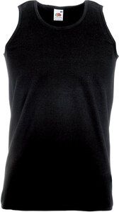 Fruit of the Loom SC294 - Men's Tank Top 100% Cotton Black