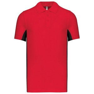 Kariban K232 - FLAG - SHORT SLEEVE BI-COLOUR POLO SHIRT Red/Black