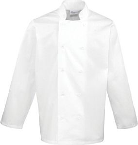 Premier PR657 - Long Sleeve Chef's Jacket White