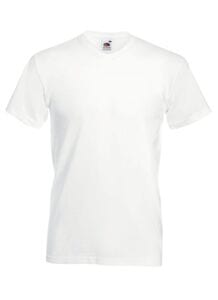 Fruit of the Loom SS034 - Valueweight v-neck tee White