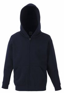 Fruit of the Loom SS225 - Classic 80/20 kids hooded sweatshirt jacket Deep Navy