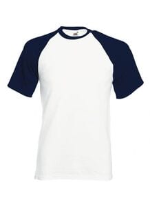 Fruit of the Loom 61-026-0 - Baseball T White/Deep navy