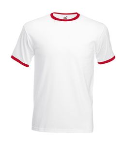 Fruit of the Loom 61-168-0 - Ringer T White/Red