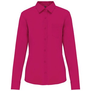 Kariban K549 - JESSICA - LADIES' LONG SLEEVE EASY CARE POLYCOTTON POPLIN SHIRT Fuchsia