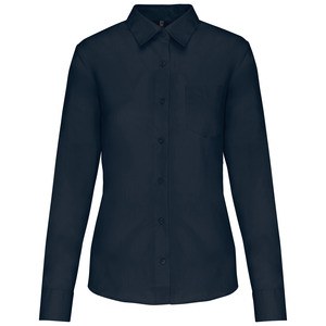 Kariban K549 - JESSICA - LADIES' LONG SLEEVE EASY CARE POLYCOTTON POPLIN SHIRT Navy