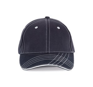 K-up KP109 - FASHION CAP - 6 PANELS Navy / White