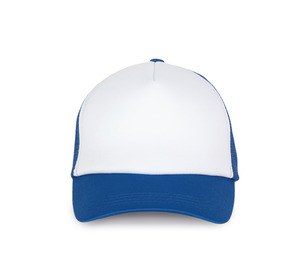 K-up KP111 - TRUCKER MESH CAP - 5 PANELS White / Royal Blue