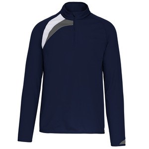 ProAct PA328 - ZIP NECK TRAINING TOP Sporty Navy / White / Storm Grey
