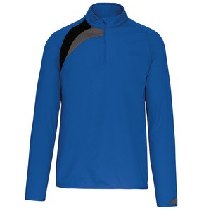 ProAct PA328 - ZIP NECK TRAINING TOP Sporty Royal Blue / Black / Storm Grey