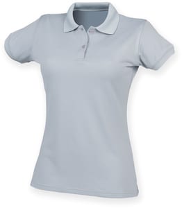 Henbury H476 - Ladies Coolplus® Wicking Piqué Polo Shirt Silver Grey