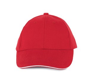 K-up KP042 - ORLANDO KIDS - KIDS' 6 PANEL CAP Red / White