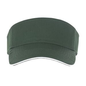 SOL'S 01196 - Ace Unisex Visor Vert forêt / Blanc