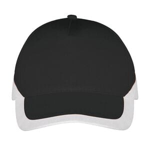 SOL'S 00595 - Booster Five Panel Contrasted Cap Black/White