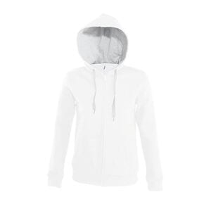 SOL'S 47100 - SOUL WOMEN Contrasted Jacket With Lined Hood White