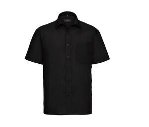 Russell Collection JZ935 - Men's Poplin Shirt Black