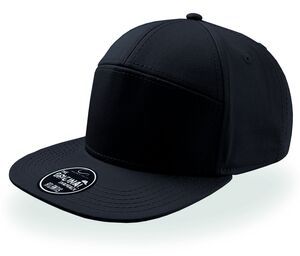 Atlantis AT055 - 7-panel cap with flat visor Black