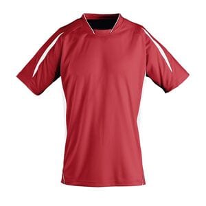 SOL'S 01639 - MARACANA 2 KIDS SSL Kids' Finely Worked Short Sleeve Shirt Red / White