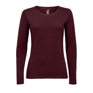 SOL'S 11425 - MAJESTIC Women's Round Neck Long Sleeve T Shirt Oxblood