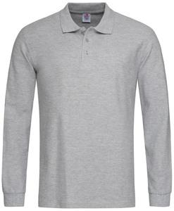 Stedman STE3400 - Long sleeve polo shirt for men ls Grey Heather