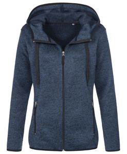 Stedman STE5950 - active knit women's fleece jacket Marina Blue Melange