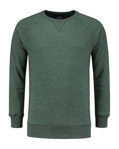 Lemon & Soda LEM3229 - Heavy Sweater Raglan Crewneck for him Forest Green Heather