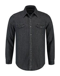 Lemon & Soda LEM3960 - Denim Shirt LS for him Dark Blue Denim