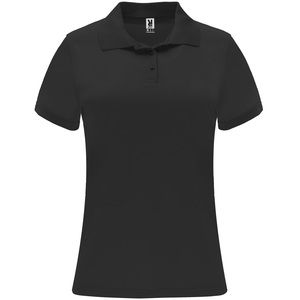 Roly PO0410 - MONZHA WOMAN Short-sleeve technical polo shirt for women Black