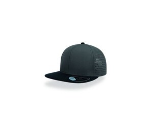 Atlantis AT159 - 6-panel flat visor cap Dark Grey / Black