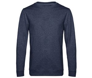 B&C BCU01W - Round neck sweatshirt Heather Navy