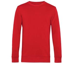 B&C BCU31B - Organic Round Neck Sweatshirt Red