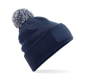 Beechfield BF443 - snowstar® beanie with branding area French Navy / Light Grey