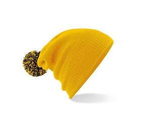 Beechfield BF450 - Beanie with Pompom Gold/ Black