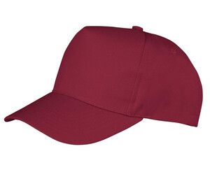 Result RC084 - Boston 5-Panel Printers Cap Burgundy