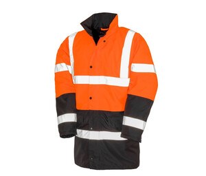 Result RS452 - Two-tone safety parka Florescent Orange / Black