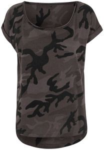 Build Your Brand BY064 - Women's Camouflage T-shirt dark camo