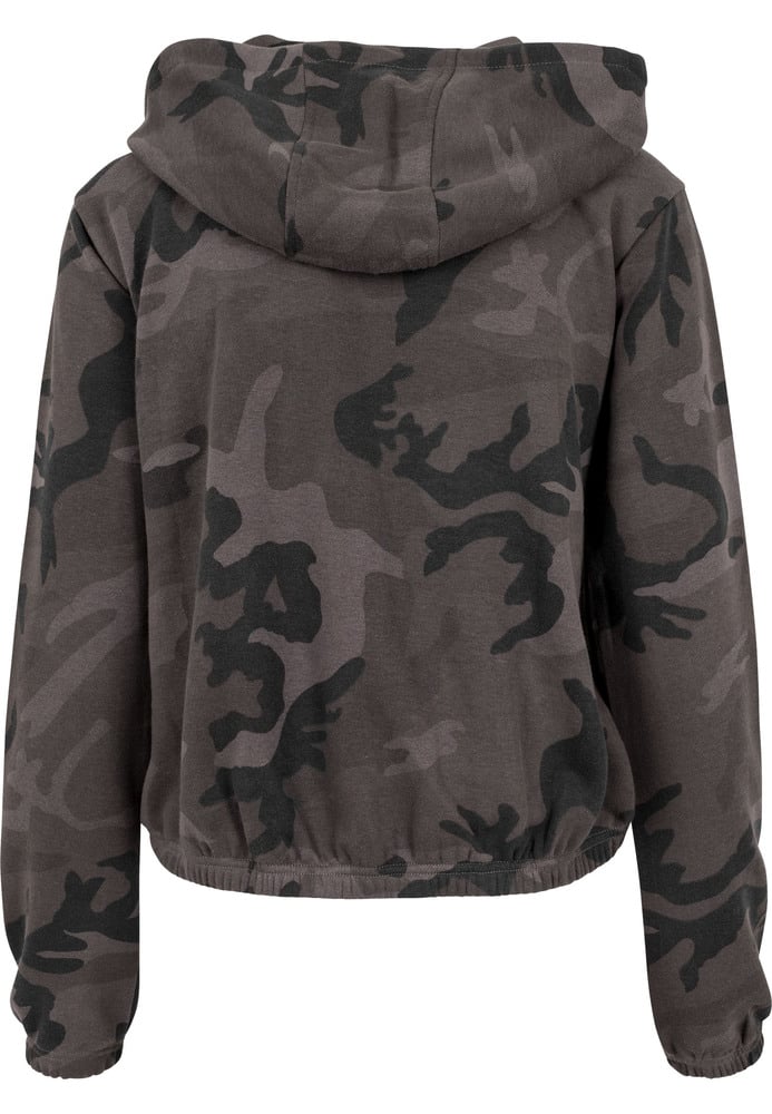 Build Your Brand BY065 - Women's Camo Cropped Hoodie