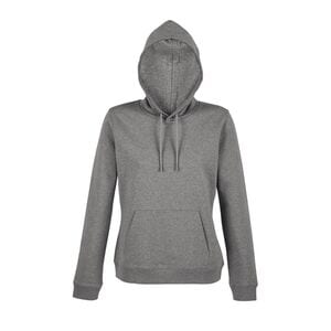 NEOBLU 03197 - Nicholas Women French Terry Hooded Sweatshirt Heather Gray