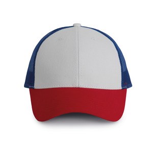 K-up KP158 - Trucker cap - 6 panels White / Red / Royal Blue