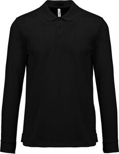Proact PA495 - Adult Cool Plus® long-sleeved polo shirt Black