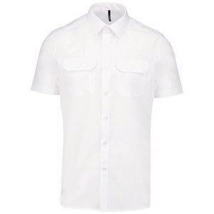 Kariban K503 - Men's short-sleeved pilot shirt White