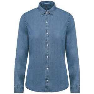 Kariban K509 - Ladies’ Denim shirt Chambray Blue