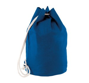 Kimood KI0629 - Cotton sailor bag with drawstring Royal Blue