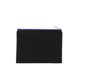 Kimood KI0721 - Canvas cotton pouch - medium model Black / Royal Blue