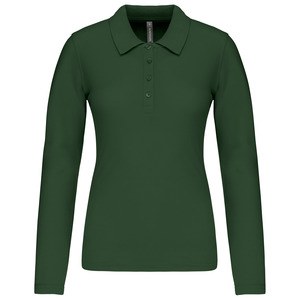 Kariban K257 - Ladies’ long-sleeved piqué polo shirt Forest Green