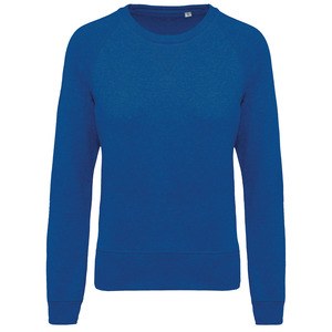 Kariban K481 - Women's organic round neck sweatshirt with raglan sleeves Ocean Blue Heather