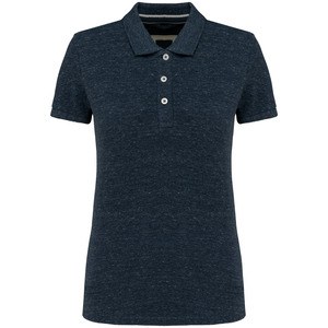 Kariban KV2207 - Women's short-sleeved vintage polo shirt Night Blue Heather
