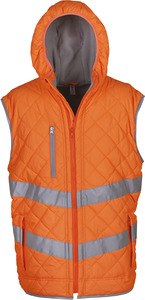 Yoko YHV007 - Hi-Vis Kensington hoodied gilet