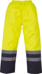 Yoko YHVS46 - Hi-Vis Waterproof Over Trousers Hi Vis Yellow/Navy