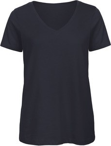 B&C CGTW045 - Women's Organic Inspire V-Neck T-Shirt Navy