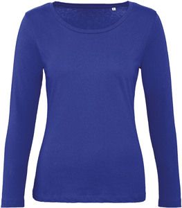 B&C CGTW071 - Women's Inspire Organic Long Sleeve T-Shirt Cobalt Blue